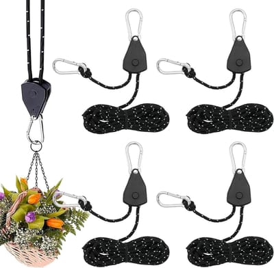 Spanbanden Set - Spanbanden met Ratel - Outdoor Bevestiging - Reflecterend Ontwerp - 4 Stuks 5 Meter - Zwart