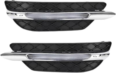 Set van 2 Stuks Mistlamp Trim en Dagrijverlichting Deksel Vervanging voor Mercedes W204 C-Klasse Fog Lights