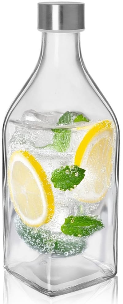Waterfles Glas 1,1 l - Drinkfles - Vvoor Kinderen en Volwassenen