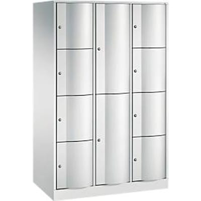 C+P combikast Resisto, 3 vakken, 10 vakken, B 1148 x D 640 x H 1950 mm, lichtgrijs/lichtblauw