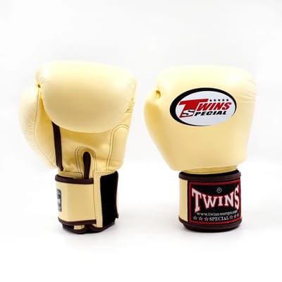 Twins Special BGVL-3 Vanilla - Leren bokshandschoenen - 16 oz - Lichtgeel