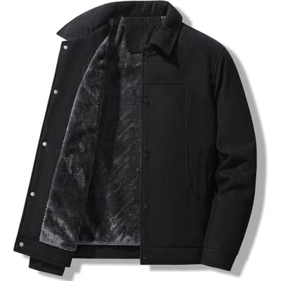 Heren Lente- en Herfststijl Nieuwe Mode Mode Lente Revers Werk Top Heren Business Casual Jas 5XL black