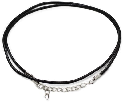 Packs Waxed Pendant Cords - 2mm x 55cm - Assorted - Black 101
