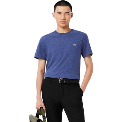 Lacoste Heren T-shirt van gemerceriseerd katoen (Marine)