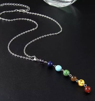Akyol - ketting chakra -ketting chakra - buddha - yoga - reiki - sieraad reiki - heren ketting dames - Kralen ketting - ketting mannen -valentijnscadeau heren - ketting voor vriendin - Ketting voor vriend – 1 ketting