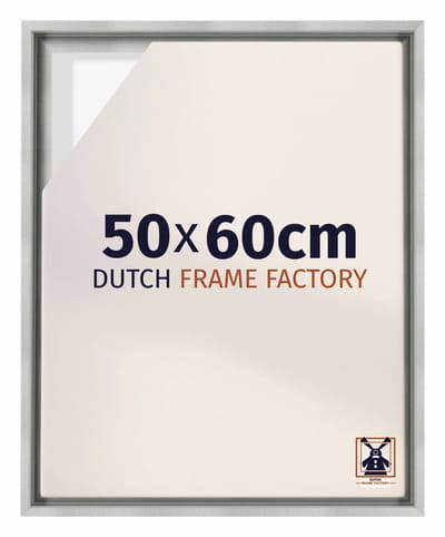 Baklijst 50x60 cm - Zilver Mat - Geschikt voor Canvasdoek - MDF Baklijst Lausanne