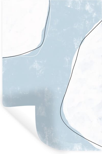 Muurstickers - Sticker Folie - Blauw - Minimalisme - Abstract - 20x30 cm - Plakfolie - Muurstickers Kinderkamer - Zelfklevend Behang - Zelfklevend behangpapier - Stickerfolie