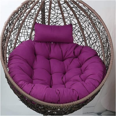Hangstoel Kussen - Schommelstoel Kussen Mand Kussen - Ontspannen Buiten - 15cm Dikke Vulling - 120 CM - Zwart