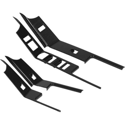 Raamschakelaar Paneelbekleding Koolstofvezel Stijl Vervanging voor Land Rover Range Rover Evoque 2017-2018 LHD Auto black