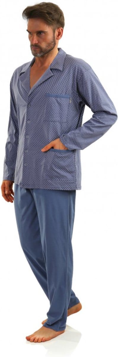 Sesto senso- pyjama- jeans kleur- lang mouwen- 100 % katoen XL