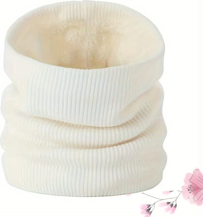 Livano Nekwarmer - Heren - Dames - Fleece - Motor - Bandana - Masker - Colsjaal - Winter - Sjaal - Gewatteerd - Warm - Wit