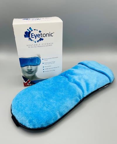 Oogmasker Droge Ogen - Verwarmend Koelmasker - Oogklachten Verlichten - Afneembare Wasbare Hoes - Verstelbare Riem