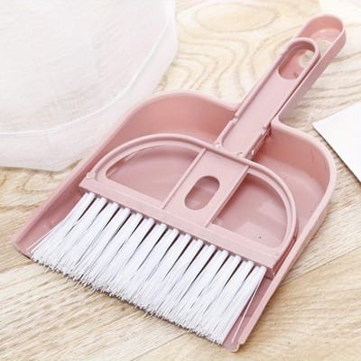 Professionele Huisdier Schoonmaakgereedschappen Kat Hamster Kleine Bezem Set Konijn Poepbak Cavia Toilet Bezem Accessoires roze