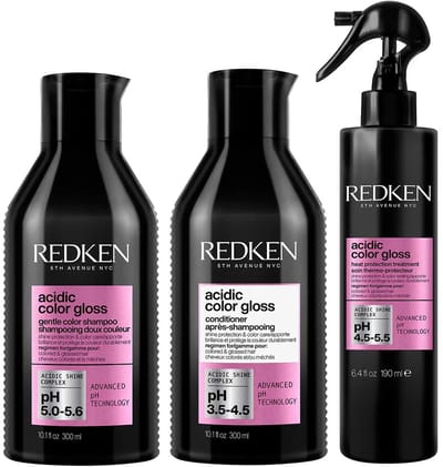 Redken - Acidic Color Gloss Shampoo + Conditioner + Leave-in Treatment Voordeelset - voor gekleurd haar