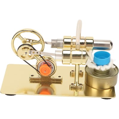 Kit de modèle de moteur Stirling, nouveau modèle physique scientifique intéressant de Stirling avec lumière LED pour
