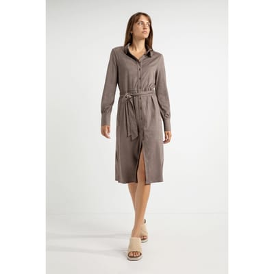 Josephine & Co Anouk Dress Mocca Size: 34 | Midi Dresses Outlet | Dames | Bruin