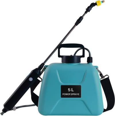Drukspuit op batterijen - Tuinsproeier plantensproeier - Planten water geven - Telescopische sproeilans - 5 liter - A