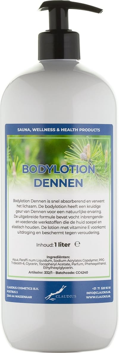 Bodylotion Dennen 1 Liter - met gratis pomp