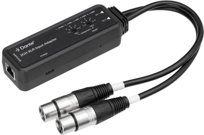 KanexPro Dante 2-kanaals XLR ingangs adapter