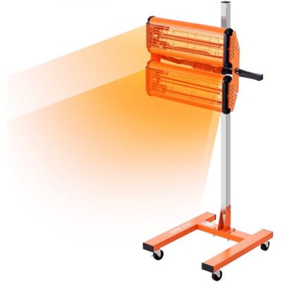 VEVOR infrarood uithardingslamp, 2200 W, tijdinstelling 1-60 min., automatische uithardingslamp met automatische verwarming en beugel, bakoppervlak van 47,6 m², spuitcabineverwarming, verfdroger