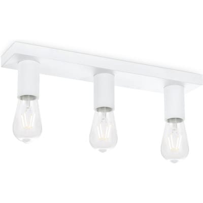 Home Sweet Home - Moderne LED Opbouwspot Nitro - Wit - 47.7/10/10cm - 3 lichts plafondspot - Dimbaar - inclusief LED lichtbron - E27 fitting - 4W