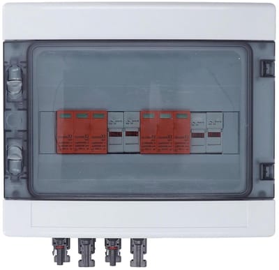 Zonne Combinatiebox - PV Verdeeldoos - Energie Opwekking - IP65 Waterdicht - 2 in 2 uit - Grijs
