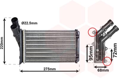 Van Wezel - KACHEL RADIATEUR VOOR CITROEN XANTIA 1993-1998 644881