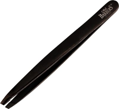 Old Barbers Professionele Pincet- Schuin - Gun Metal - 9,5 cm.