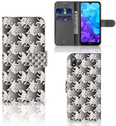 Huawei Y5 (2019) Telefoonhoesje met Pasjes Salamander Grey