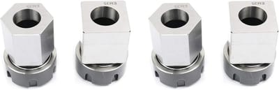 Spantangblokkenset - Werkstukhouders - CNC Machine Instellen - Vierkant en Zeskant - 45 x 65 mm - Zilver