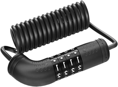 Fiets Helm Slot - Beveiligingskabel Motor - Veilig Onderweg - 4-Cijferig Combinatieslot - 1.2 Meter - Zwart