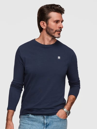 OMBRE Longsleeve - Regular Fit - Katoen - Lange Mouw Marine S