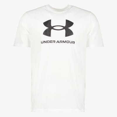 Under Armour UA Logo heren T-shirt wit - Maat S