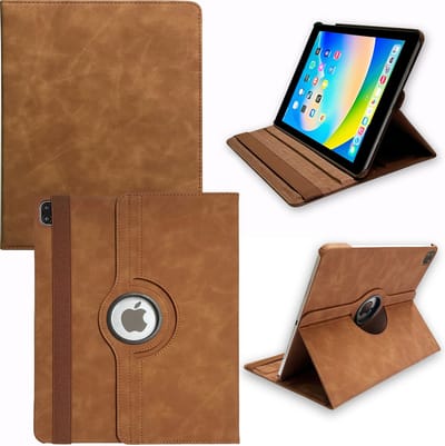 Casemania Hoes Geschikt voor Apple iPad Pro 11 inch (2018 - 2020 - 2021 & 2022) Sienna Brown - Draaibare Tablet Book Cover