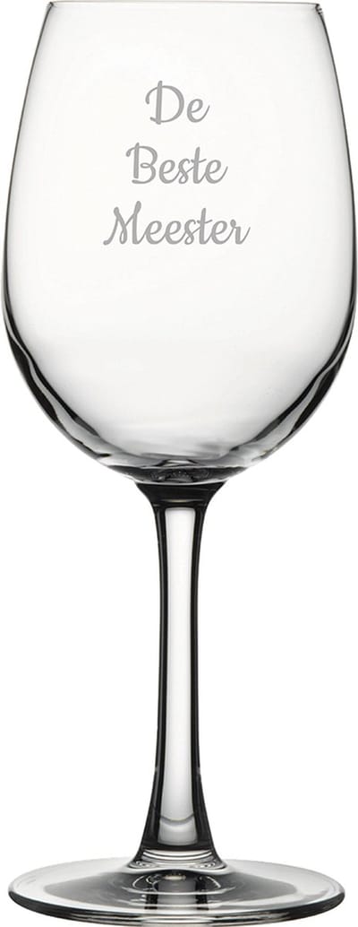 Gegraveerde witte wijnglas 36cl De Beste Meester