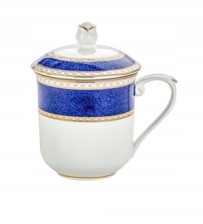 Porseleinen Theemok met Zeef en Deksel - 400ml