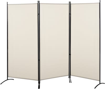 HOMCOM-Kamerscherm-Polyester-253x50x182cm-Beige
