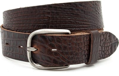 Dames jeans riem donkerbruin - 4 cm breed - Leer - Jeans riem - Casual - Maat 75