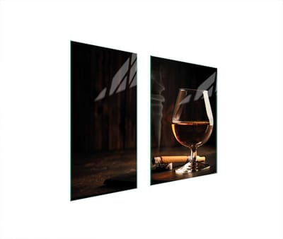 TMK ArtDeko - Snijplank - Wijnmotief - Glas - 75x52 cm