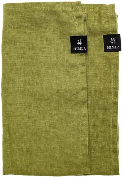 Himla Sunshine Linnen servet - 4 stuks - Greenery