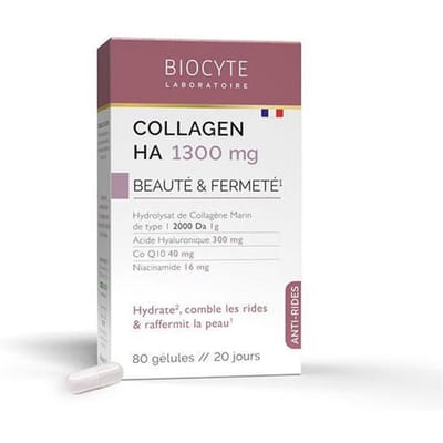 Biocyte Collagen HA 1300 mg Anti-Âge Anti-Rides Beauté & Fermeté 80 gélules