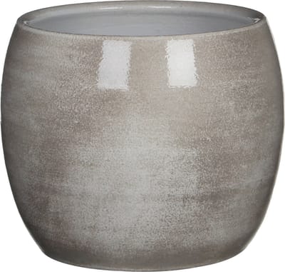 Mica Decorations Bloempot - lichtgrijs - keramiek - D20 x H18 cm - plantenpotten binnen