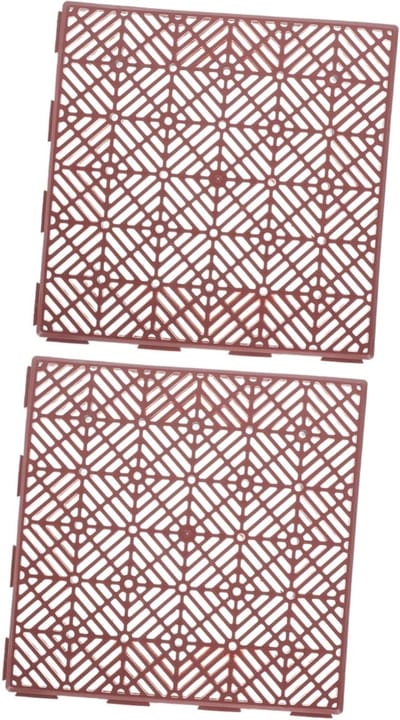 Terrasmatten - Tuintegels Antislip - Buiten Vloer Beschermen - In elkaar grijpend Systeem - 295 x 295 cm - Rood