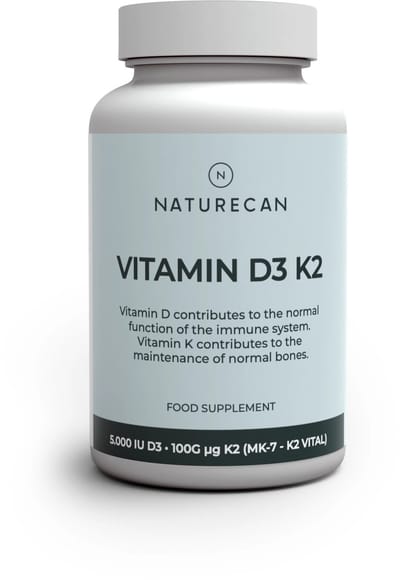 Naturecan Vitamine D3 & K2 125 μg - K2Vital® - 180 Tabletten - Botten & Immuunsysteem