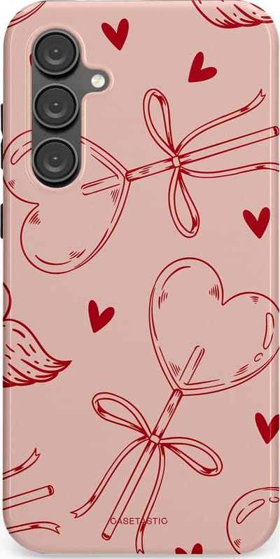Casetastic Hoesje Geschikt voor Samsung S23 FE - Stijlvolle Beschermende Duo-layer Case - Zoete strikjes