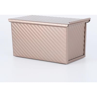 Moule à pain rectangulaire avec couvercle, moule de cuisson de pain, gâteau, Toast, boîte à pain antiadhésive avec couvercle, moule à pain en acier aluminisé 1 pièce beige