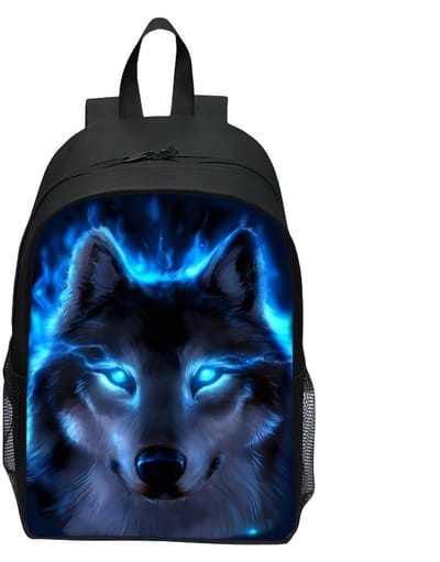 Rugzak wolf | stoere tas voor school | Bliksem Wolf Rugzak | 15 - 20 liter | Schooltas voor kinderen | Mooie rugzak, de perfecte tas voor jongens en meisjes