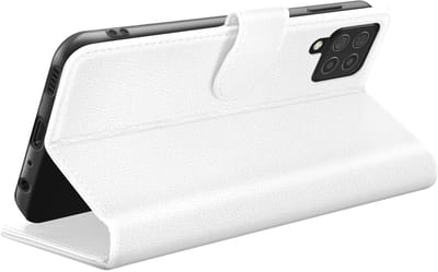 Zanae, Hoesje geschikt voor Galaxy M22 / M32 / A22 - Wallet Case & Magneetsluiting, Wit