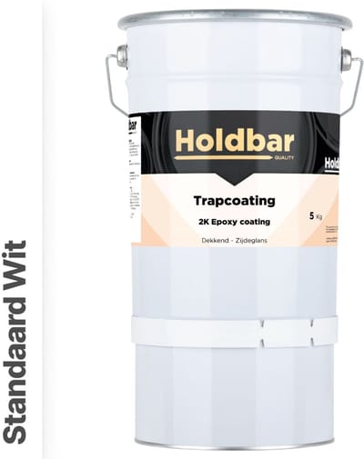 Holdbar Trapcoating Standaard Wit 5 kg - Trapverf - Slijtvast - Trap Verven - Gemakkelijk Schoonmaken - Bestand tegen zware belastingen