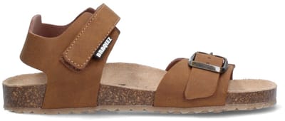 Braqeez 426415-713 Jongens Platte Sandalen - Bruin - Leer - Klittenband